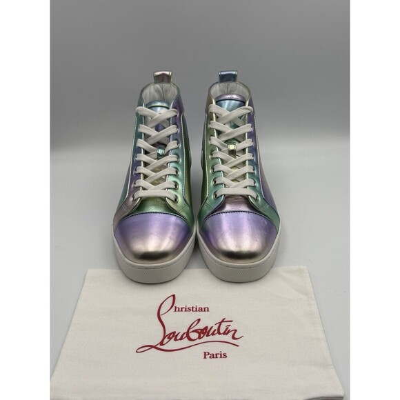 Christian Louboutin Fun Louis Flat Nappa Leather High Sneakers Size 40 EU | 9 US main image 4